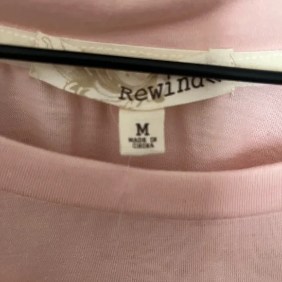 REWIND long sleeve pink shirt with lace size medium nwt - Picture 6 of 7